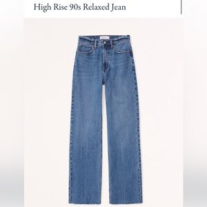 A&F High Rise 90’s Relaxed Jean